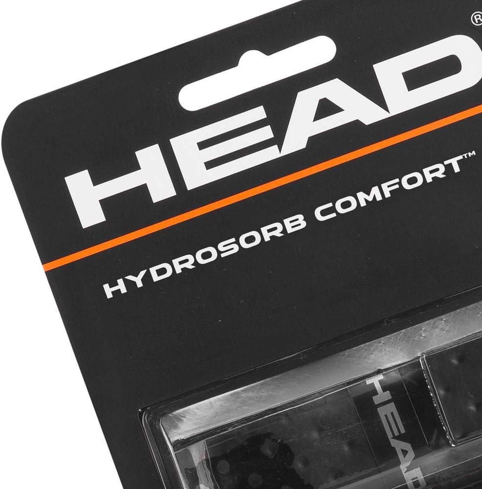 HEAD Hydrosorb Comfort Tennis Racket Replacement Grip - Tacky Racquet Handle Grip Tape - Black : Tennis Racket Grips