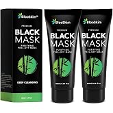 Blooskim Black Peel Off Face Mask &ndash; Charcoal Peel Off Face Mask for Oily &amp; Combination Skin &ndash; Helps Remove Excess Oil &amp; Lift Away Surface Impurities &ndash; Refreshing Botanical Formula, 2.8 fl oz - 2Packs