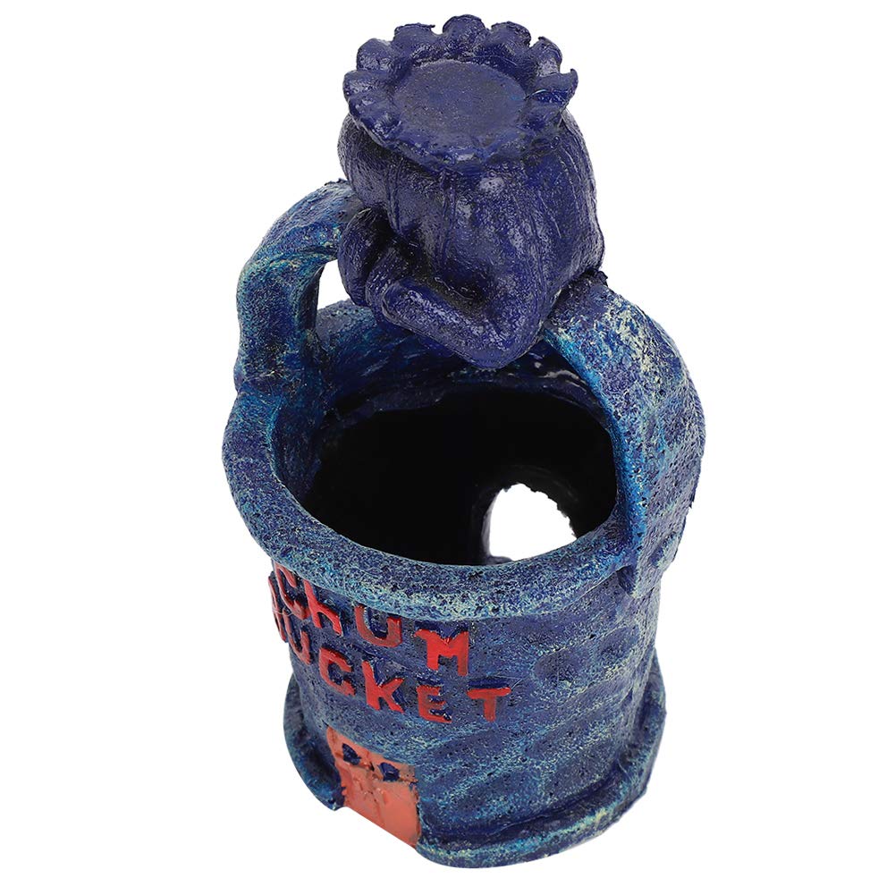 Taidda- Unique Shape Artificial Resin Aquarium Resin Bucket, Environmental Fish Tank Decoration Bucket, for Aquarium