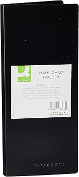 Q-Connect Polypropylene Name Card Holder 160 Card Black Pack of 2 view 3