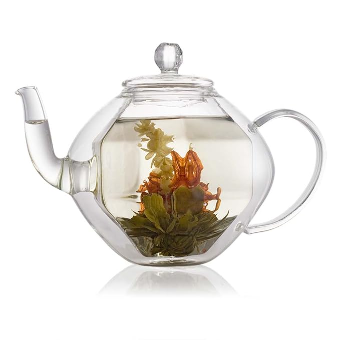 Cooltouch Double Walled Glass Teapot 750ml Serves 2 Cups Diamond