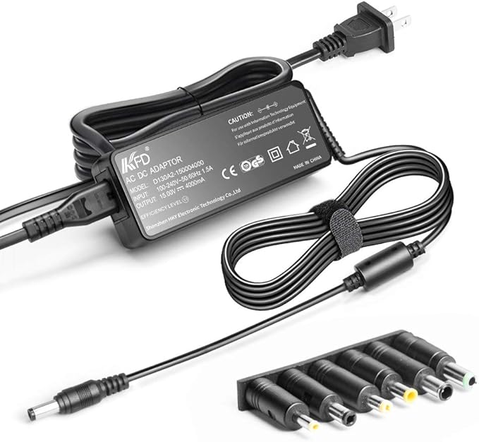 Amazon.com: KFD 15V 4A 60W Universal AC DC Adapter Switching Power ...