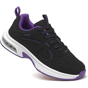 Aolinafe Walking Shoes Women Cushion Comfortable Training Sneakers | Women'S Supportive Tennis Shoes With Cushioning Mesh Arc