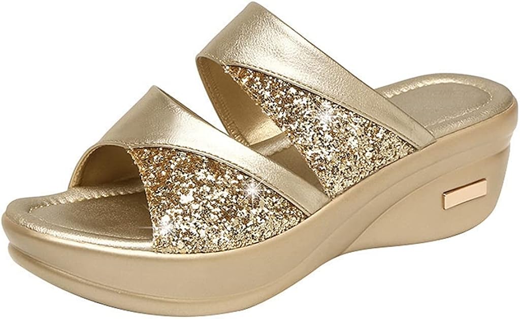 silver sequin slides