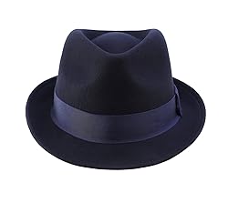 Home Prefer Men's Wool Felt Winter Hat Short Brim