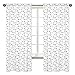 Sweet Jojo Designs 2-Piece Arrow Print Bedroom Decor Window Treatment Panels for Black and White Fox Collection