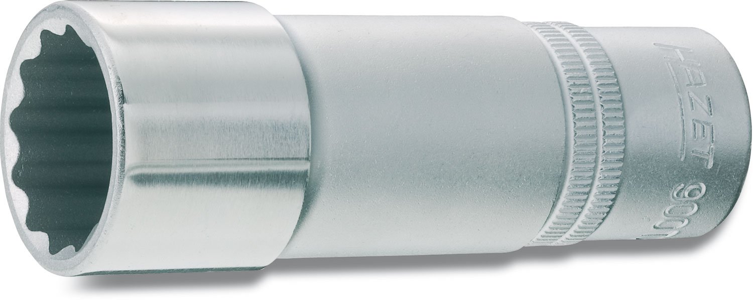 HAZET 900TZ-12 85 mm 12-Point Traction Profile Socket - Chrome-Plated/Polished