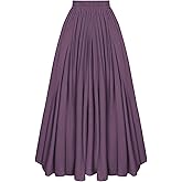 Scarlet Darkness Maxi Skirts for Women Long Flowy Boho Renaissance Skirt with Pockets