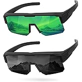 GRFISIA Polarized Fit Over Glasses Sunglasses for Men Women, UV Protection Sports Wrap Around for Driving Cycling Fishing