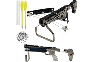 Clianle Crossbow for Hunting, Archery Crossbows, Arrows for Compound Crossbows, Shoots 6mm Steel Balls and Arrows, Cross Bow and Arrow Set for Adults