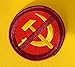 Greater Glory Goods Anti-Communist Embroidered Patch, 1 Round, 3 inches, Red/Burgundy, Political/Symbolic, Iron-On