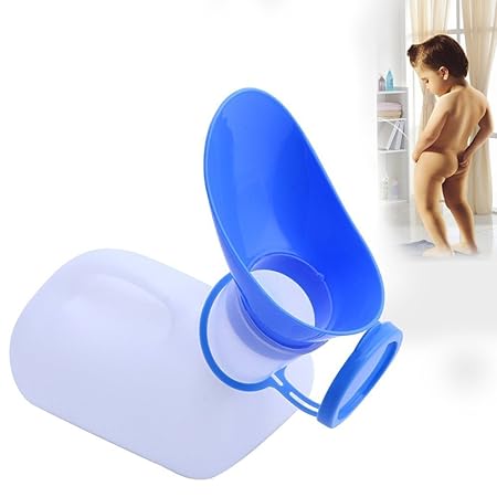 Reise-WC, Unisex, Notfall-WC für unterwegs, inkl. Deckel und Trichteraufsatz, Kunststoff, ideal auf Autofahrten, auf Reisen u