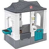 Step2 Neat &amp; Tidy Cottage Kids Playhouse, Indoor and Outdoor Playset, Interactive Sounds, Toddlers 1.5+ Years Old, Easy to Assemble, Grey
