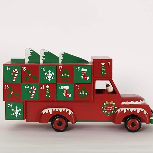Amazon Com Pioneer Effort Christmas Wooden Pick Up Truck Advent
