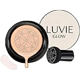 Luvie Glow Foundation Cushion, 2026 Ungrade Mushroom Head Air Cushion CC Cream, Moisturizing Concealer Brighten Long-Lasting 