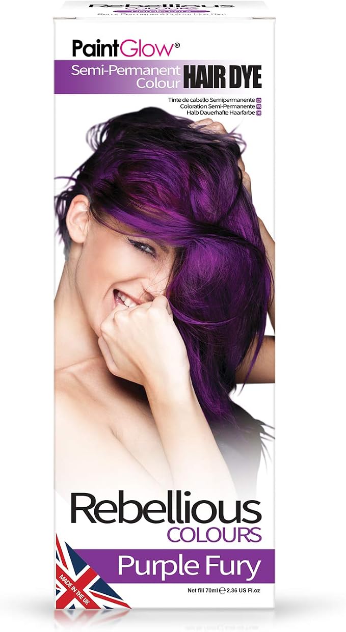 PaintGlow Teinture Semi permanente pour Cheveux Violet foncé 70 ML — free download