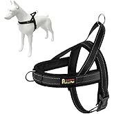 Plutus Pet No Pull Dog Harness with Breathable Mesh Padded, Adjustable Reflective Escape Proof Dog Harness, Quick Fit Dog Vest Harness for Small Medium Large Dogs(L, Black)