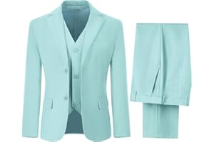 DHTS Boys' Suits Formal Tuxedo Slim Fit Boys Suit Set for Wedding Outfit Teen Boy Dress Clothes