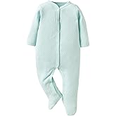 Minicoco Baby Fall Outfit Footie Jumpsuit Long Sleeves Playsuit Wither One-piece Air Layer Clothing for 0-12 Months