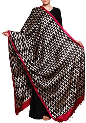 Narangi Pure Silk Handloom Block Print Dupatta