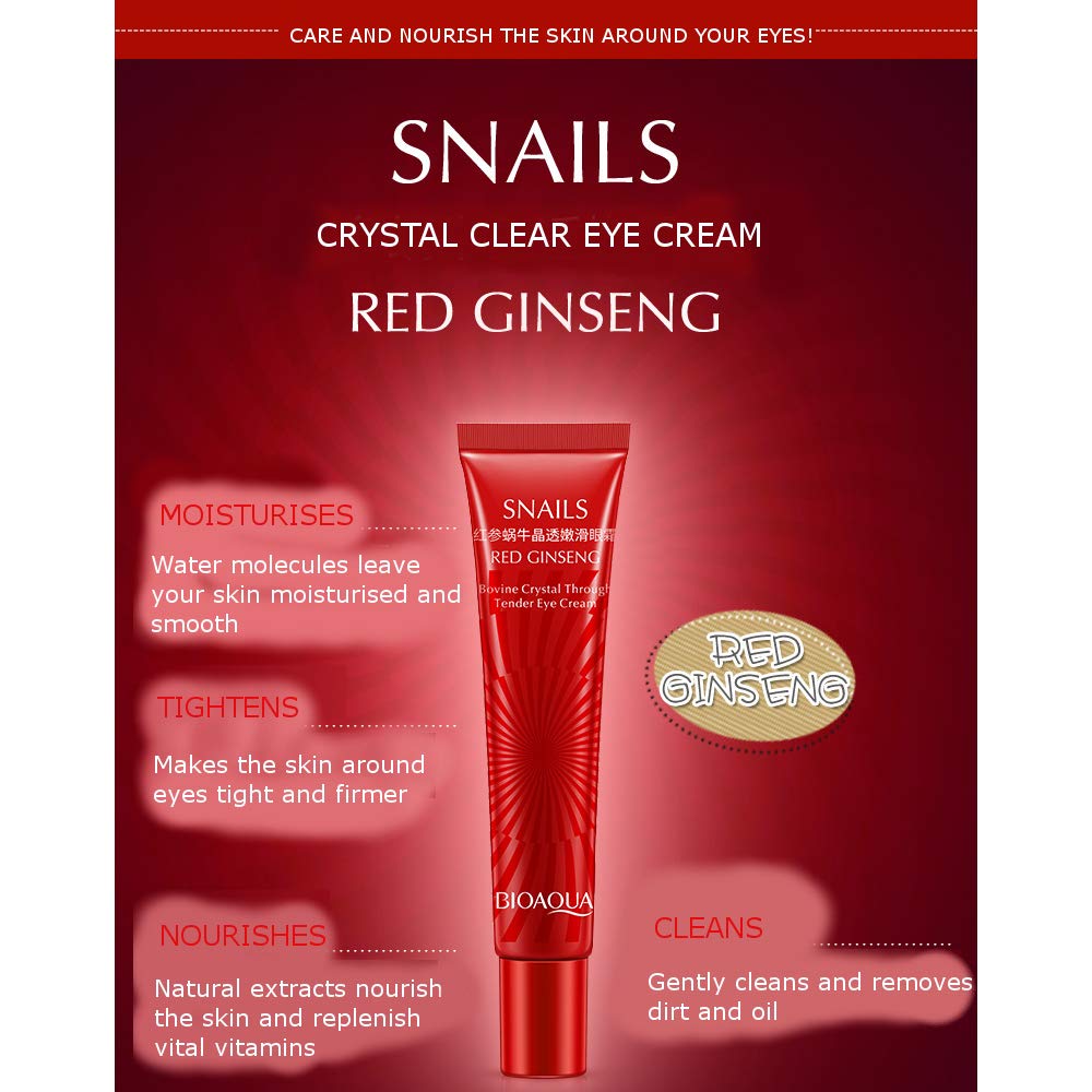 bioaqua snail red ginseng eye cream
