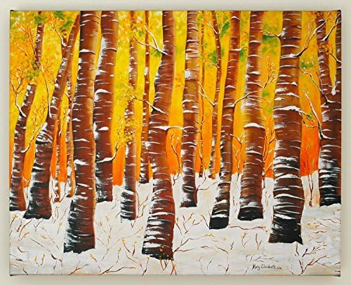Birch Trees in the Winter 16x20 Fine Art Canvas Print