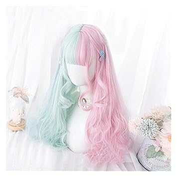 Pink and green wig Clearance