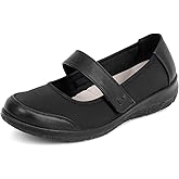 ACANER Women Orthopedic Mary Jane Flats Comfortable Bunions Walking Shoes Round Toe Lightweight Orthotic Shoes with Arch Support