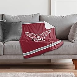 Texas Womans University Primary Logo Stripes Sherpa