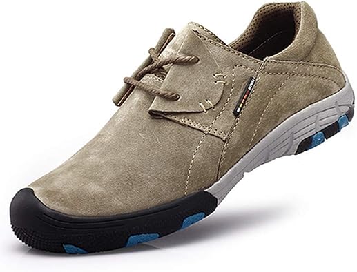 Amazon Dong トレッキングシューズ メンズ ローファーカーキ アウトドア 紳士靴 レースアップ ローカット 登山靴 おしゃれ 合成革靴 カジュアルシューズ おしゃれ 春 夏 ウォーキングシューズスニーカー ハイキング ウォーキング