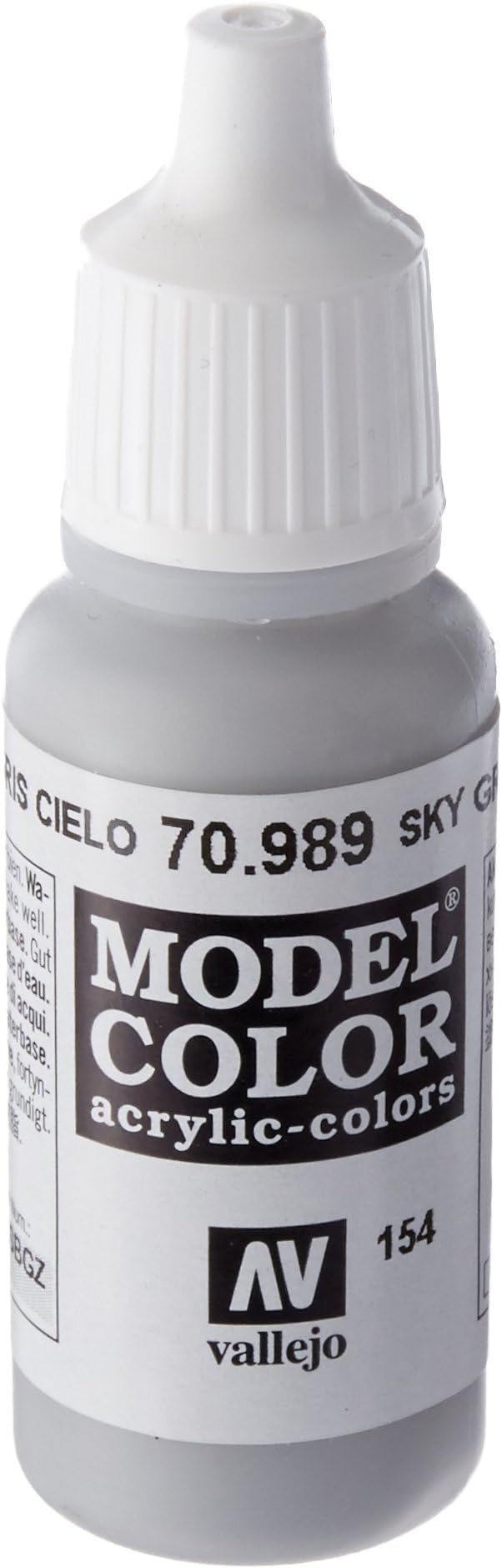 Vallejo Model Color Sky Grey Acrylic Paint 17 ml Eyedropper Bottle