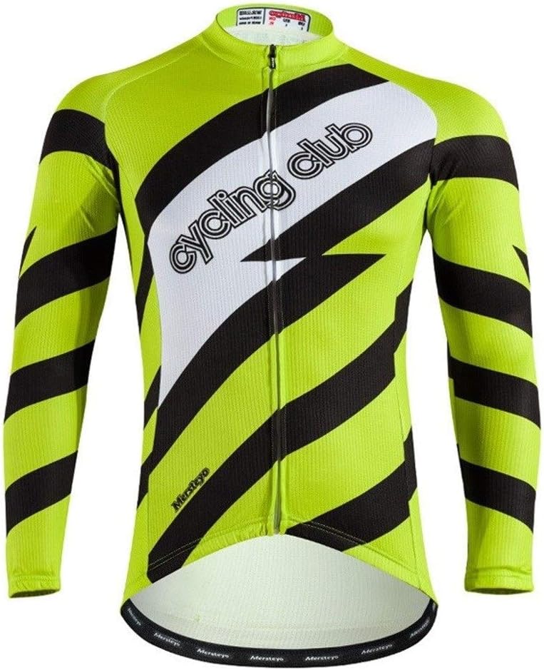Candys house Outdoor Striped Long Sleeve Sweat Absorbent Sports Bike Motorcycle Jersey