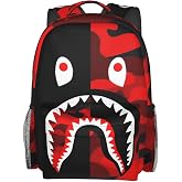 Vkaxopt Backpack Shark Teeth Camo Backpacks Travel Laptop Daypack Big Capacity Bookbag Fashion Durable Back Pack for Men and Women-StyleSH