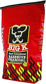 Big K Lumpwood Charcoal 10kg | 100% Natural, Ready in 30 Min view 1