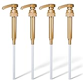 4Pcs Coffee Syrup Pump Dispenser - Accurate Flow Control & Secure Lock, Pump for Coffee Syrup Bottle, Compatible with 25.4oz 