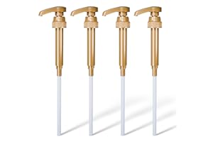 ALPENKOK 4 Pcs Coffee Syrup Pump Dispenser - Works as Skinny and Torani Syrup Pump - Fits Various 25.4 oz Bottles, Precise Dispensing 0.3oz & Lockable Design, Easy to Use & Clean, Ideal for Liquid & Pastes
