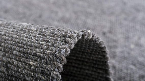 Pergamon Natur Teppich Wolle Beidseitig Island Anthrazit in 8 Größen