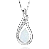 YIFSIY Infinity Necklace for Women 925 Sterling Silver Teardrop Pendant Necklace Birthstone Jewelry Gift