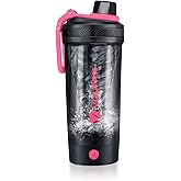 VOLTRX Shaker Bottle, Gallium USB C Rechargeable Electric Protein Shake Mixer, Shaker Cups for Protein Shakes and Meal Replacement Shakes, BPA Free, Made with Tritan, 24oz