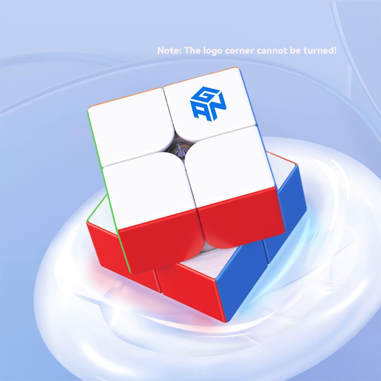 GAN 251 V2, 2x2 Speed Cube Mini Cube Puzzle Toy 2x2x2 Magic Cube 51mm Toy for Beginner (Stickerless)