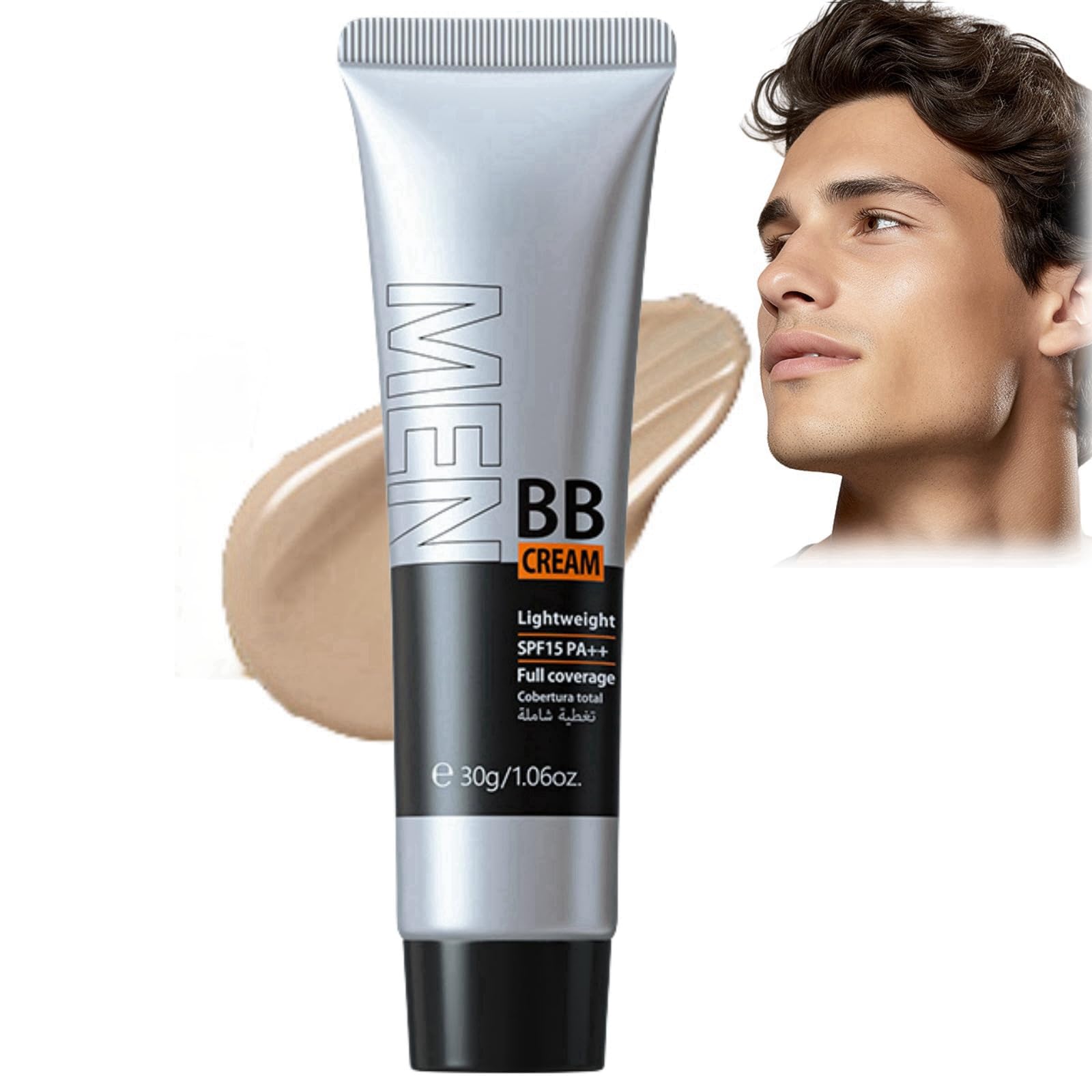 Mens BB Cream Foundation,Tinted Moisturiser BB Cre/am SPF15,Mens Concealer Colour Correcting Cre/am,B/B Crea/m Medium for Cover Blemishes,B/B Crea/m for Even Skin Tone