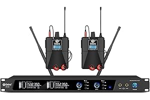D Debra Audio PRO ER-202 UHF Dual Channel Wireless in Ear Monitor System with Monitoring Type for Stage, Receiver for Studio, Guitar, Band Performance (2 Bodypacks with Transmitter)
