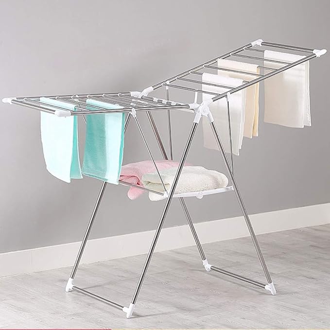 Laundry Drying Rack 304 Stainless Steel Foldable 2Level