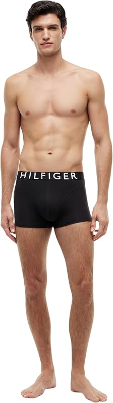 Herren 3er Pack Boxershorts Trunks mit Logobund, Schwarz (Black/Black/Black), L — Foto 5 von 5