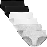 POPKOK Teen Girls Underwear Cotton Brief Panties 6 pack