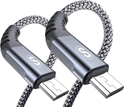 Amazon Micro Usb ケーブルsweguard 2m 2本セット Ps4 充電ケーブル3 0a急速充電ケーブル 高耐久ナイロン編組み Android マイクロusb 充電ケーブル 高速データ転送 コントローラー対応 Android多機種スマホ対応 スマホ 充電ケーブル マイクロusbケーブル グレー