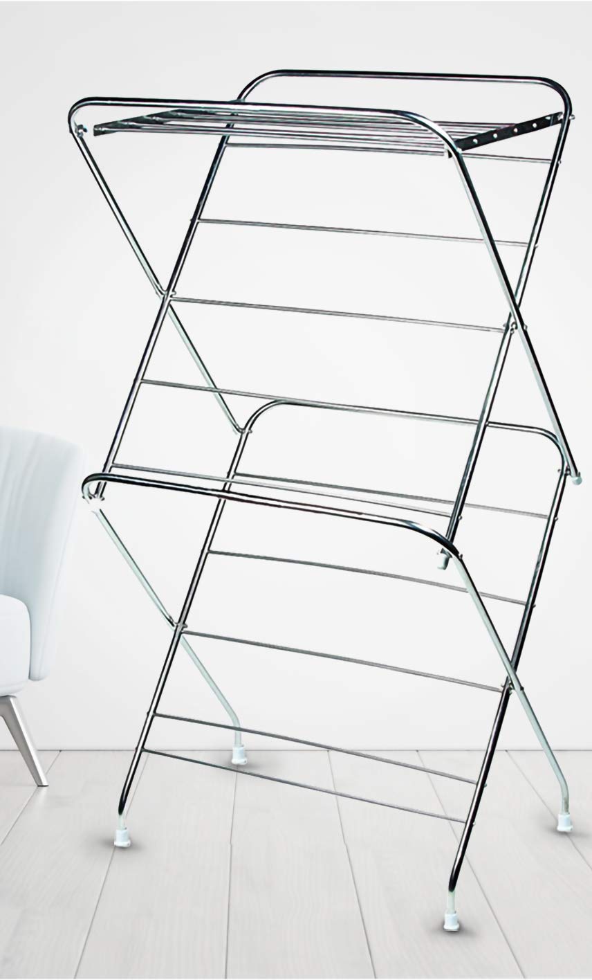 Dry Your Clothes Like a Pro with the Best Cloth Drying Stand in India 5 SYNERGY Extra Large 3 Tier Foldable Cloth Dryer Stand