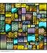WindowPix 18x12 Inch Decorative Static Cling Film Solar Stained Geometric Pattern Printed on Clear for Window Glass Panels. UV Protection, Energy Saving