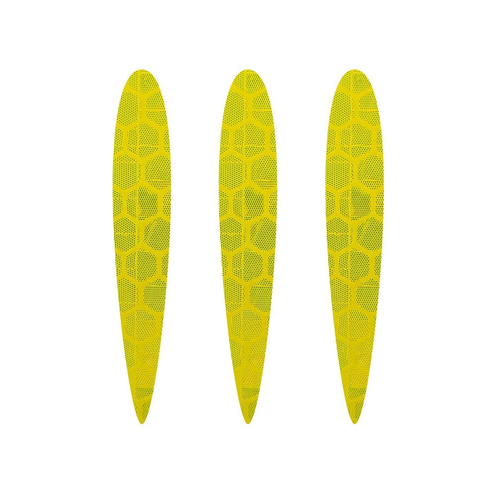 Diamond Refractive Stickers Arrows, Flat, Yellow, Set of 3