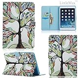 iPad Mini Case - LittleMax(TM) Synthetic Leather Auto Wake/Sleep Stand Case [Card Holder] Flip Folio Wallet Case Cover for iPad Mini 3/2/1 [Free Cleaning Cloth,Stylus Pen]--#1 Life Tree